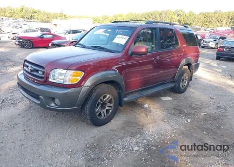 2004 Toyota Sequoia Sr5 V8 из США, поврежденный, VIN 5TDZT34A54S230669